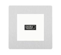 BG Evolve Brushed Steel PCDBSHDMIW 1 Gang Single HDMI Socket