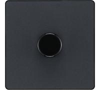 British General Single Wall Dimmer Switch Evolve PCDMG81B 2-Way Trailing-Edge 200W Matt Grey