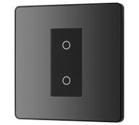 British General Evolve Touch Dimmer Switch – Single Master 2‑Way, Trailing‑Edge 200W, Black Chrome
