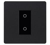 BG Evolve Master 1 Gang 2 Way Double Touch 200W Dimmer Switch - Matt Black