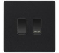 BG Evolve Matt Black 2-Gang Grid Switch Kit - 20A 2-Way & Retractive Press Module | Modular System