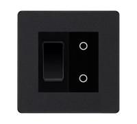 BG Evolve Matt Black 2G Custom Switch 1x 2 Way Switch 1x Secondary Touch Dimmer