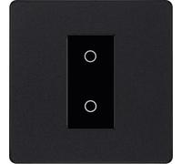 BG Electrical PCDMBTDM1B Matt Black Evolve 1 Gang 200W Trailing Edge Master Touch Dimmer - Black Insert