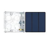 BG Evolve Matt Blue 2 Way Triple Edge to Edge Rocker Switch PCDDB43EB with 25mm Steel Back Box