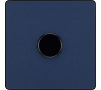 BG Evolve 2 Way Trailing Edge Led Push On / Off 200W Single Dimmer Switch - Matt Blue