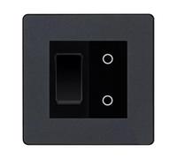 BG Evolve Matt Grey 2 Gang Custom Switch 1x 2 Way 1x Master Touch Dimmer