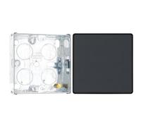 BG Evolve Matt Grey 2 Way Single Edge to Edge Rocker Switch PCDMG12EB with 25mm Steel Back Box