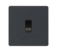 BG Evolve Matt Grey Custom Appliance Grid Switch 1 Gang Screwless