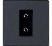 BG Evolve Matt Grey Screwless Switches & Sockets Black Inserts Full Range