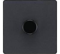 British General Single Wall Dimmer Switch Evolve PCDMG81B 2-Way Trailing-Edge 200W Matt Grey