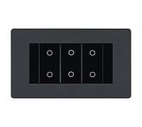 BG Evolve Matt Grey Screwless Triple Master Touch Dimmer Switch PCDMGTDM3B