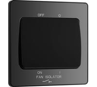 BG Evolve PCDBC15B 10A Triple Pole Fan Isolator Switch - Black Chrome (Black)