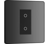 BG Evolve PCDBCTDM1B 2-Way Master 200W Single Touch Dimmer Switch - Black Chrome (Black)