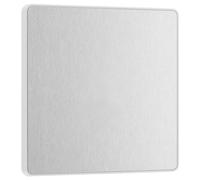 BG Evolve PCDBS94W Single Blank Plate - Brushed Steel (White)