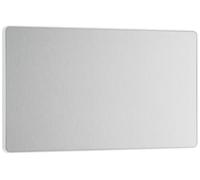 BG Evolve PCDBS95W Double Blank Plate - Brushed Steel (White)