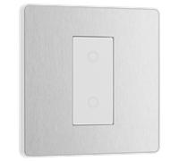 Evolve Brushed Steel (White) 200W Single Touch Dimmer Switch 2-Way Master PCDBSTDM1W-01