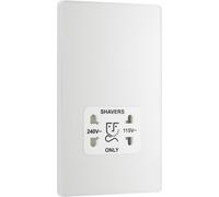 Evolve Pearlescent White (White) Dual Voltage Shaver Socket 115/240V PCDCL20W-01