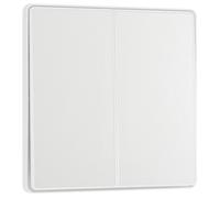 BG Evolve PCDCL42EW 20A 16AX 2 Way Double Light Switch, Edge to Edge Rocker - Pearlescent White (White)