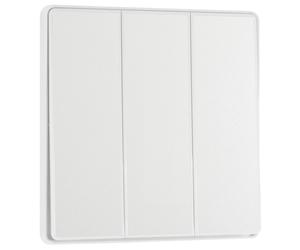 BG Evolve PCDCL43EW 20A 16AX 2 Way Triple Light Switch, Edge to Edge Rocker - Pearlescent White (White)