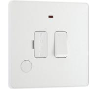 BG Evolve PCDCL52W 13A Switched Fused Connection Unit with Power LED Indicator & Flex Outlet - Pearlescent White (White)
