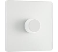 BG Evolve PCDCL81W 2-Way Trailing Edge LED 200W Single Dimmer Switch Push On/Off - Pearlescent White (White)