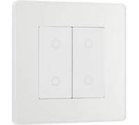 BG Evolve PCDCLTDS2W 2-Way Secondary 200W Double Touch Dimmer Switch - Pearlescent White (White)