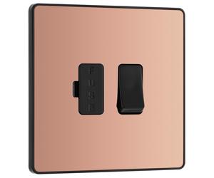 BG Evolve PCDCP50B 13A Switched Fused Connection Unit - Polished Copper (Black)