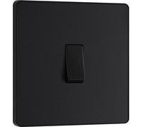 BG Evolve PCDMB13B 20A 16AX Single Intermediate Light Switch - Matt Black (Black)