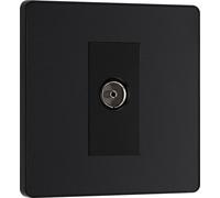 BG Evolve PCDMB60B Single Socket for TV or FM Co-Axial Aerial Connection - Matt Black (Black)