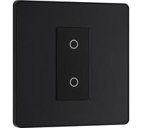 BG Evolve PCDMBTDS1B 2-Way Secondary 200W Single Touch Dimmer Switch - Matt Black (Black)