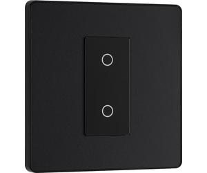 BG Evolve PCDMBTDS1B 2-Way Secondary 200W Single Touch Dimmer Switch - Matt Black (Black)