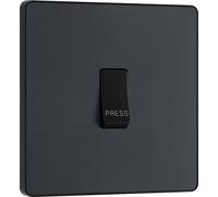 Evolve Matt Grey (Black) Single Press Switch 10A PCDMG14B-01