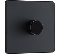 BG Evolve PCDMG81B 2-Way Trailing Edge LED 200W Single Dimmer Switch Push On/Off - Matt Grey (Black)
