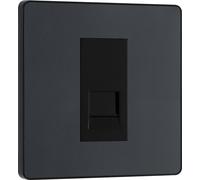 BG Evolve Matt Grey Single Secondary Telephone Socket - PCDMGBTS1B