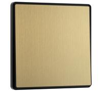 BG Evolve PCDSB13EB 20A 16AX 2 Way Single Intermediate Light Switch, Edge to Edge Rocker - Satin Brass (Black)