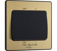 BG Evolve PCDSB15B 10A Triple Pole Fan Isolator Switch - Satin Brass (Black)