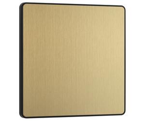 BG Evolve PCDSB94B Single Blank Plate - Satin Brass (Black)