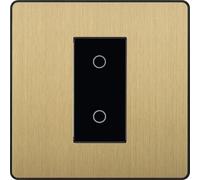 BG Evolve PCDSBTDM1B 2-Way Master 200W Single Touch Dimmer Switch - Satin Brass (Black)