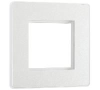 BG Evolve Pearl White Grid 2 Gang Euro Module Front Plate - PCDCLEMS2W