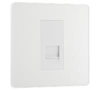 BG Evolve Pearl White Single Secondary Telephone Socket - PCDCLBTS1W