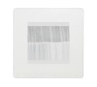 BG Evolve Pearlescent White Single 2 Gang Brush Cable Entry Wall Plate White Insert Square