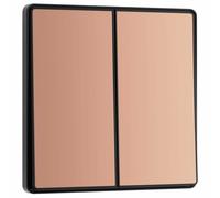 Bg Pcdcp42Eb 20A 2 Way 2 Gang Light Switch Screwless Gloss Copper Effect