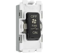 BG Evolve RPCDB15 Grid 10A Triple Pole Fan Isolator - Black