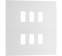 BG Evolve RPCDCL6W 6G Grid Front Plate - Pearlescent White (White)