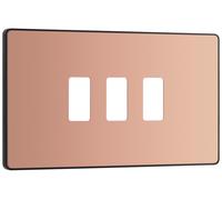 BG Evolve RPCDCP3B 3G Grid Front Plate - Polished Copper (Black)