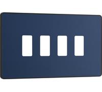 BG Evolve RPCDDB4B 4G Grid Front Plate - Matt Blue (Black)