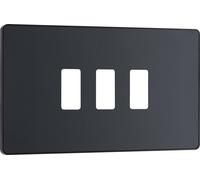 BG Evolve RPCDMG3B 3G Grid Front Plate - Matt Grey (Black)