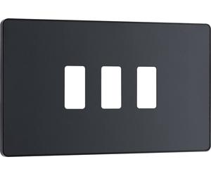 BG Evolve RPCDMG3B 3G Grid Front Plate - Matt Grey (Black)