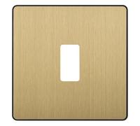 BG Evolve Satin Brass RPCDSB1B 1 Gang Front Cover Plate