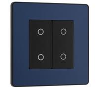 British General Bg Evolve Matt Blue 200W Double Touch Dimmer Switch 2-Way Secondary